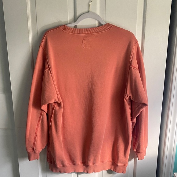 Aerie Coral Sweatshirt with Pocket - Picture 3 of 4